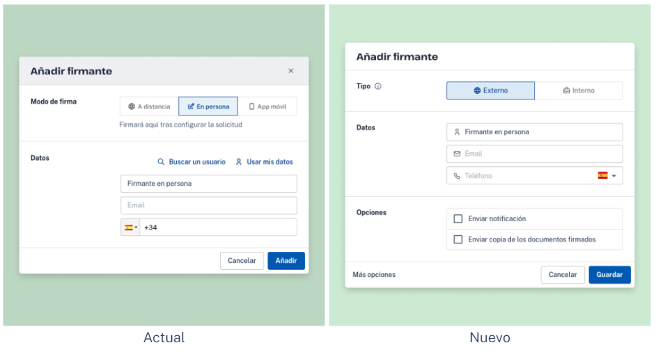 Comparativa redactar en persona