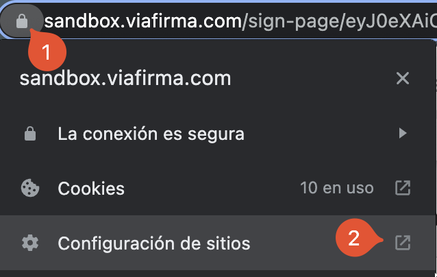 Configuración de sitios