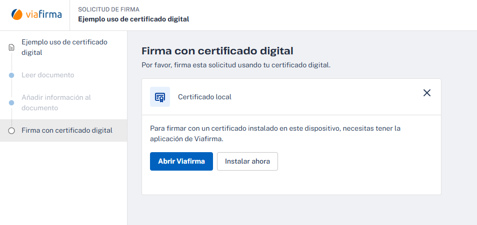 Firma con certificado digital con Viafirma Desktop